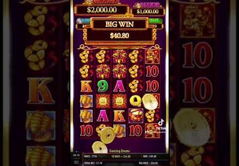 Dancing Drums | Online Casino | $1.76 Bet | Big Win | Online Slots | Part 2 | DraftKings #shorts