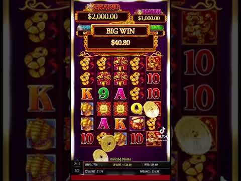 Dancing Drums | Online Casino | $1.76 Bet | Big Win | Online Slots | Part 2 | DraftKings #shorts