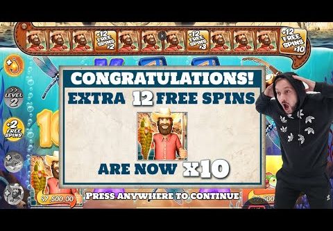 BIG BASS SPLASH – 12 FREE SPINS X10 MULTIPLIER – HIT BAZOOKA – HUGE WIN CASINO SLOT ONLINE GAME