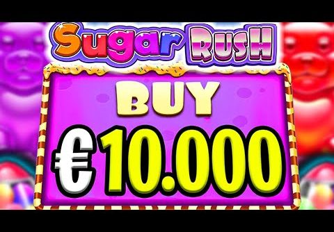 €10.000 SUGAR RUSH 🍭 SLOT BONUS BUY‼️😮 *** BIG WINS ***