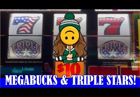 🚨12 Million MEGABUCKS & $10 Triple Stars SLOT MACHINES LAS VEGAS!🎰