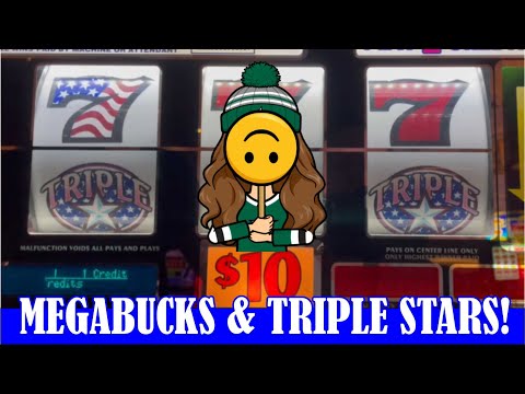 🚨12 Million MEGABUCKS & $10 Triple Stars SLOT MACHINES LAS VEGAS!🎰