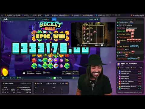 ROSHTEIN HITS HIS BIGGEST WIN EVER ON ROCKET REELS SLOT!!!!