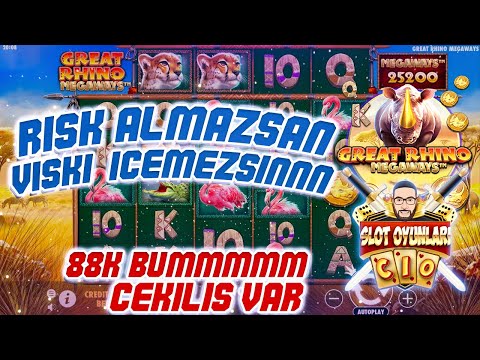 SLOT OYUNLARI 🦍 GREAT RHINO MEGAWAYS BIG WIN 🦍 2.000TL ÖDÜL VAR 🎁 #slot #slotoyunları #casino