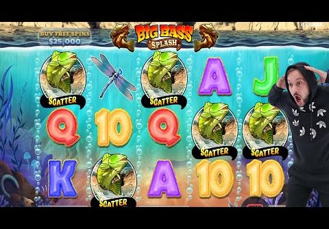 I GOT AGAIN 5 SCATTERS on BIG BASS SPLASH – BIG WINS – 20 FREE SPINS CASINO SLOT ONLINE GAME