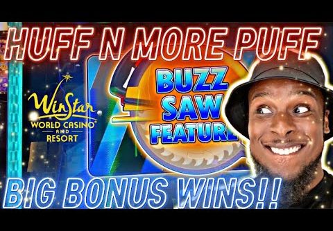 🔥 CRAZY BIG WINS ON HUFF N MORE PUFF!!! #winstar #casino #gambling #bonus #fyp #slots