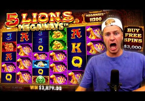 5 LIONS MEGAWAYS SLOT POPS OFF! (Huge Bonus Buy Win)