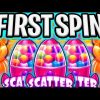 OMG SUGAR RUSH 🍭 SLOT FIRST SPIN MAX BET BONUS‼️😱 *** HUGE WINS ***