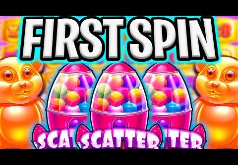 OMG SUGAR RUSH 🍭 SLOT FIRST SPIN MAX BET BONUS‼️😱 *** HUGE WINS ***