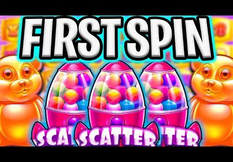 OMG SUGAR RUSH 🍭 SLOT FIRST SPIN MAX BET BONUS‼️😱 *** HUGE WINS ***