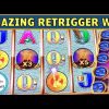 TOP OF THE TOWER WITH 12 SPINS LEFT! BIG WIN w/ AMAZING RETRIGGER ON WONDER 4 TOWER SLOT MACHINE!