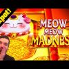 BIGGEST WIN ON YOUTUBE! 🙀🙀🙀JACKPOT HANDPAY! 🙀🙀🙀 MEOW MEOW MADNESS SLOT MACHINE!