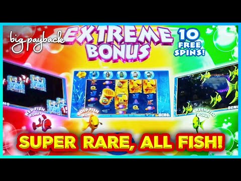 RED + GOLD + GREEN Fish = Extreme Bonus! VERY RARE!