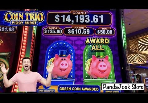 New slots, HUGE WIN! Coin Trio, Piggy Burst and Fortune Trails