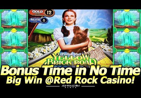 Follow The Yellow Brick Road – BIG WIN in 1st Attempt in NEW Wizard of Oz Slot at Red Rock Casino!