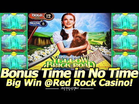 Follow The Yellow Brick Road – BIG WIN in 1st Attempt in NEW Wizard of Oz Slot at Red Rock Casino!