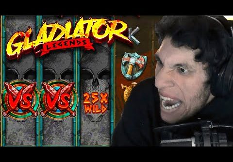 TRAINWRECKS GETS ANOTHER MEGA WIN ON THE GLADIATOR LEGENDS SLOT!