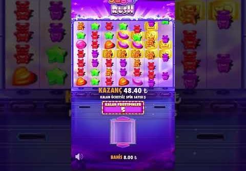 SUGAR RUSH – Hiç Bu Kadar Tatlı Şekerler Görmedim – Slot Big Win #slot