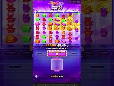 SUGAR RUSH – Hiç Bu Kadar Tatlı Şekerler Görmedim – Slot Big Win #slot