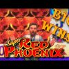 LIVE PLAY on Super Red Phoenix Slot Machine with Bonus with Big Win!!!