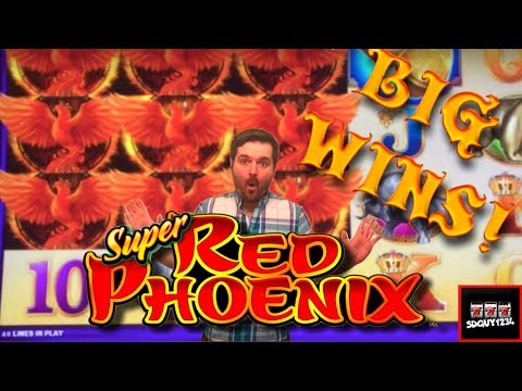 LIVE PLAY on Super Red Phoenix Slot Machine with Bonus with Big Win!!!