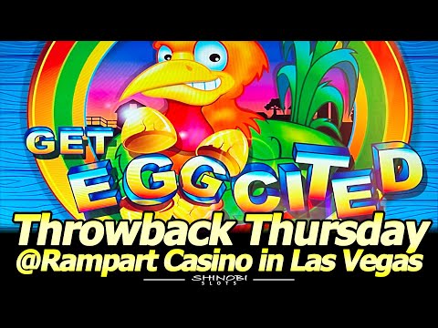 Get Eggcited Slot – This Slot Machine Is Dying! Throwback Thursday from Rampart Casino in Las Vegas!