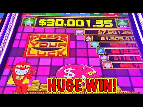 NEW SLOT: HUGE WIN on Press Your Luck!