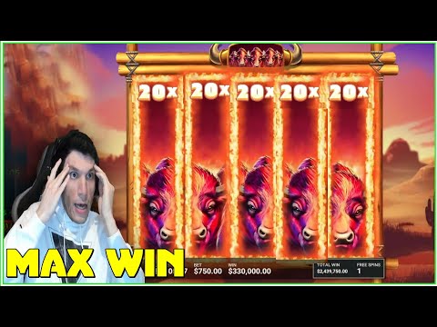 TRAINWRECKS FINALLY HITS FULLSCREEN WIN ON Buffalo Stack n Sync SLOT (INSANE  MILLION $ WIN) & More