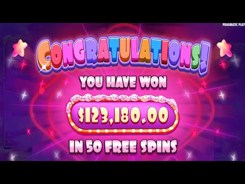 SUGAR RUSH – 4 TIMES RESPIN – 50 FREE SPINS – BIG WIN CASINO SLOT ONLINE GAME BONUS BUY