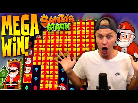 MEGA WIN SCREEN on Santa’s Stack Slot! (Big Win)