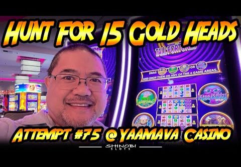 Hunt For 15 Gold Heads! Ep. #75 – Super Free Games Finally in Wonder 4 Tall Fortunes Slot Machine!