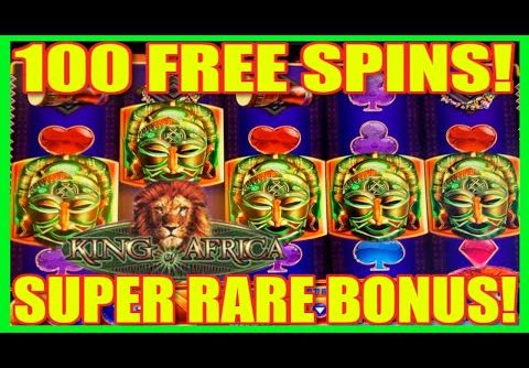 **100 FREE SPINS!** SUPER RARE BONUS! KING OF AFRICA SLOT MACHINE