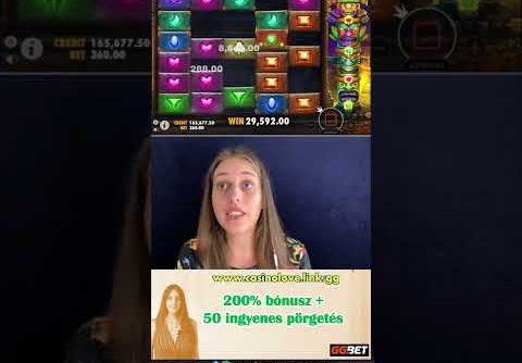 Nyeremény az Aztec Bonanza slot játékkal a GG Bet Casino oldalon #shorts