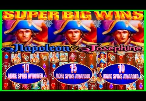 **SUPER BIG WINS!** TONS OF RETRIGGERS! Napoleon and Josephine WMS Slot Machine Bonus Wins