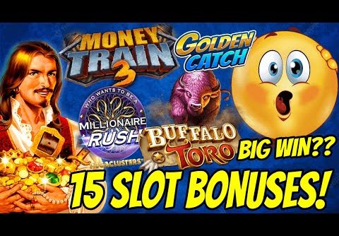Online Slots Bonus Compilation! 15 Bonuses! BIG WIN TIME PLEASE!