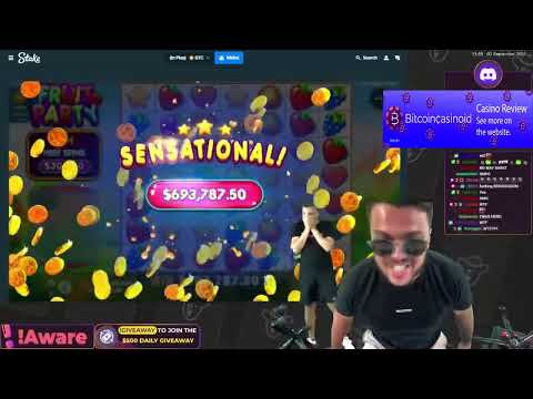 1 5M RECORD INCREDIBLE WIN ON FRUIT PARTY SLOT