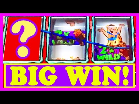 FLINTSTONES FUN!! BIG WIN! – Live Play / Slot Machine Bonus