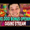 SLOTS LIVE 🔴 BIG €10 000 BONUS OPENING! Casino Stream Big Wins with mrBigSpin