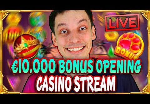 SLOTS LIVE 🔴 BIG €10 000 BONUS OPENING! Casino Stream Big Wins with mrBigSpin