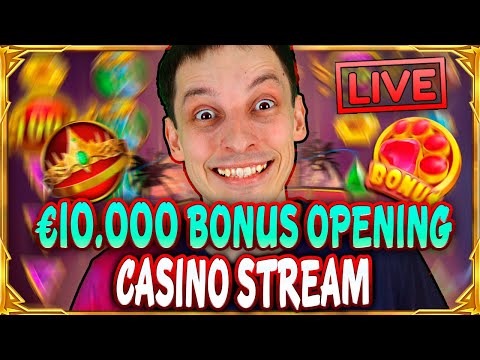 SLOTS LIVE 🔴 BIG €10 000 BONUS OPENING! Casino Stream Big Wins with mrBigSpin