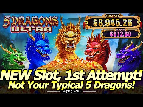 NEW 5 Dragons Ultra Slot Machine – First Attempt with Free Games Bonus at Yaamava Casino!