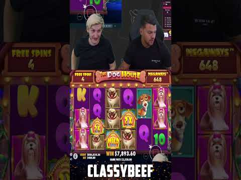 Amazing Bonus on Dog house megaways slot! ClassyBeef mega win of the week