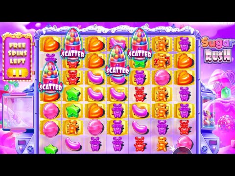 SUGAR RUSH – BONUS BUY BIG WINS – 32 FREE SPINS i GOT 2 TIMES RESPIN – BIG CASINO WINS SLOT ONLINE