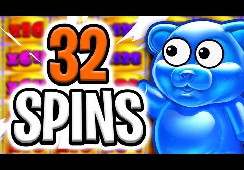 OMG 32 FREE SPINS AGAIN 🍭 SUGAR RUSH SLOT‼️😱 *** MEGA WIN ***