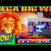 **MEGA BIG WIN!** I LOVE LIONS! King of Africa WMS Slot Machine Bonus