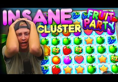 ONE HIT WONDER! Insane Cluster on Fruit Party (Mega Win)