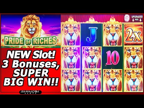 Pride of Riches Slot – Super Big Win Bonus!! Lions Weren’t Sleeping Tonight in new Konami game!