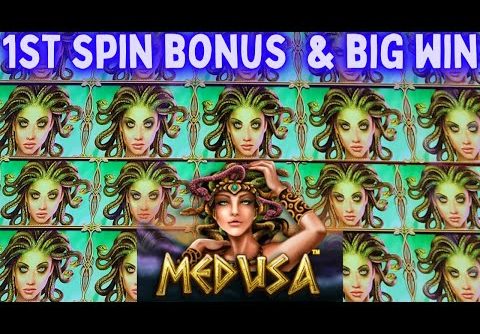 1st Spin Bonus & Big Win On Medusa Slot Machine