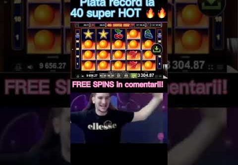 💥🍊PLATA RECORD LA 40 SUPER HOT PE PORTOCALE!🍊#shorts #pacanele #aparate  #slots #romania