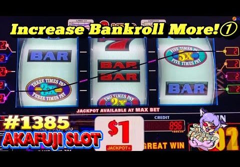 Increase Bankroll More!① Big Win 2x3x4x5x Times Pay Slot, Triple Strike Slot 赤富士スロット 軍資金を増やせ！①